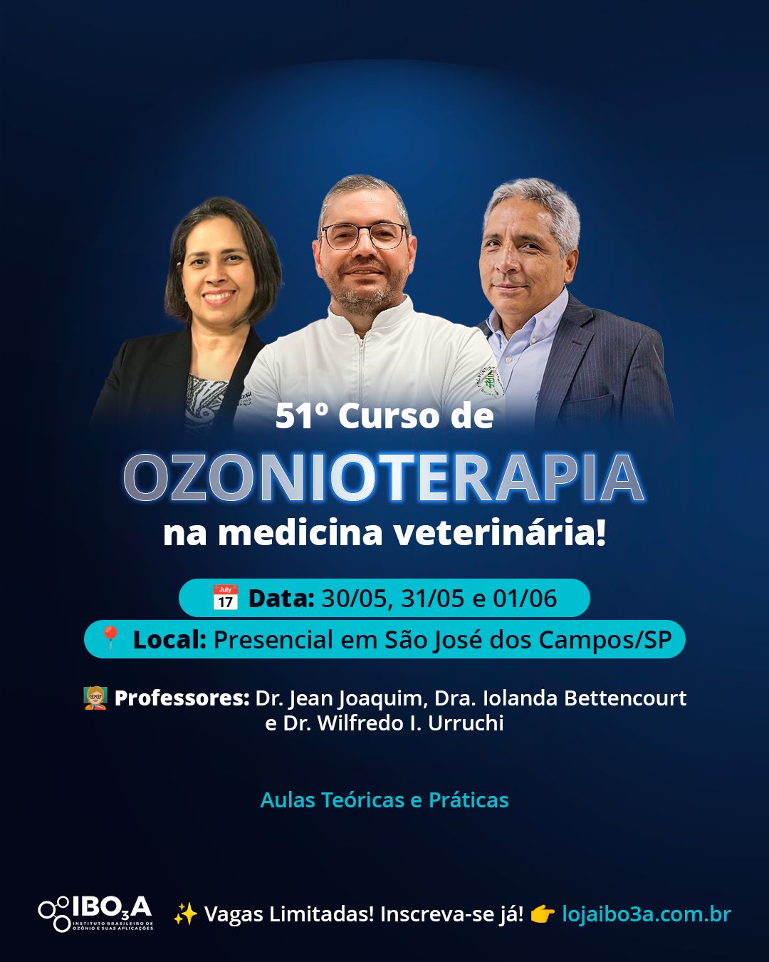 51° Curso de Ozonioterapia na Medicina Veterinária – Presencial