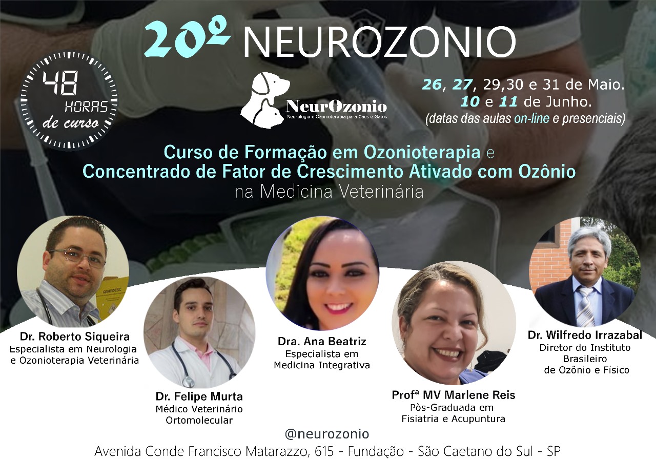 NEUROZONIO – Curso de Capacitação de Ozonioterapia Veterinária