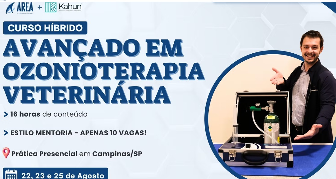 CURSO HÍBRIDO AVANÇADO EM OZONIOTERAPIA VETERINÁRIA