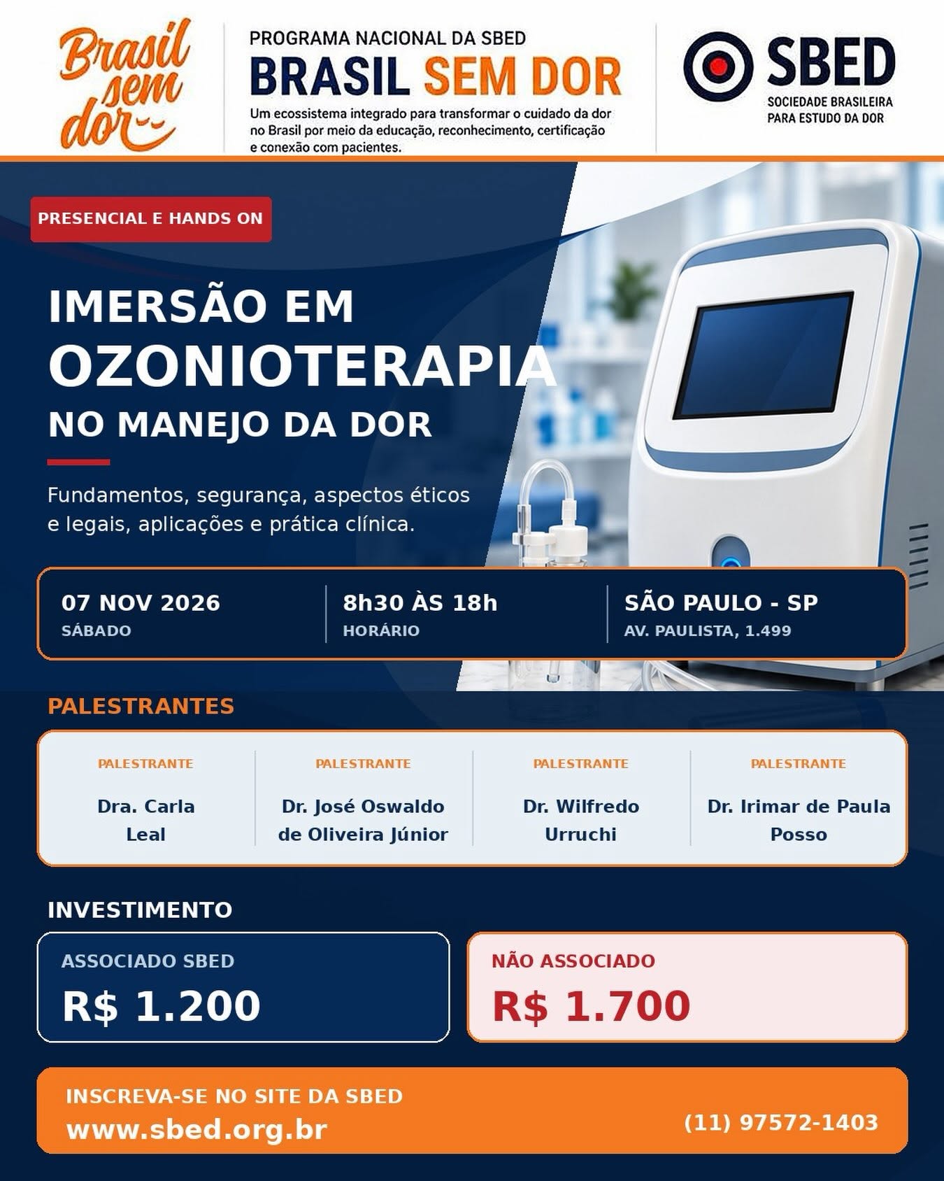 IMERSÃO EM OZONIOTERAPIA NO MANEJO DA DOR