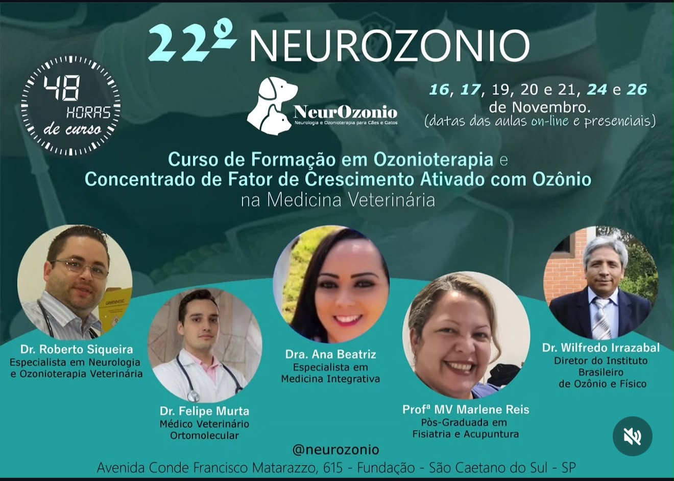 22º NEUROZONIO – CURSO DE FORMAÇÃO EM OZONIOTERAPIA