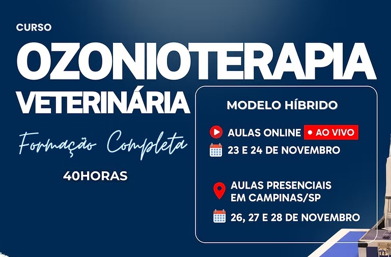 CURSO DE OZONIOTERAPIA VETERINARIA – Formação Completa 40horas